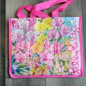 Lilly Pulitzer Mini Reuseable Tote Bag With Cardboard Insert